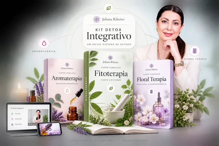 Kit Detox Integrativo com os três cursos e a Dra. Juliana Ribeiro